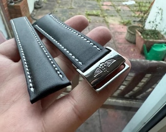 22mm/24mm Breitling leather strap for Avenger Superocean Navitimer and heritage Breilting