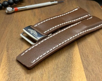 22mm/24mm Breitling leather strap for Avenger Superocean Navitimer and heritage Breilting