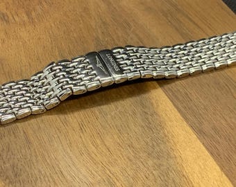 Uhrenarmband Longines 18mm aus Edelstahl silber massiv