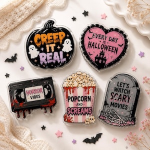 Horror Girly MagSafe Phone Grip, Pretty Girls Read Acrylic Phone Holder, Finish Your TBR Kindle Grip, Bookish Reader Gift