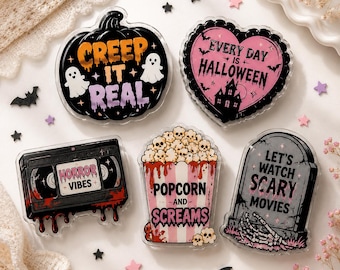 Horror Girly MagSafe Phone Grip, Pretty Girls Read Acrylic Phone Holder, Finish Your TBR Kindle Grip, Bookish Reader Gift