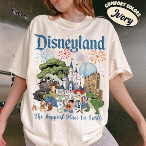 Vintage Disney Toy Story 1995 Retro Comfort Colors T-shirt, Woody Buzz Lightyear Rex T-shirt, WDW Disneyland familjesemester 2026 resa bild 1