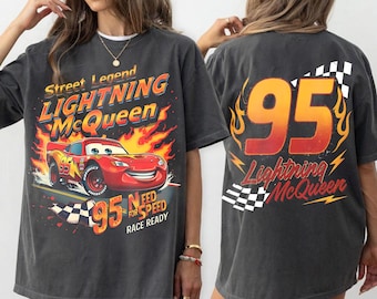 Vintage Lightning McQueen Comfort Colors Shirt, Disney Pixar Cars Shirt, Retro McQueen Graphic Tee, Disney Family Vacation Trip Shirt 2026