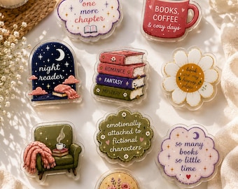 Bookish Kindle Accessory Phone Grip, Vintage Watercolor Griptok, Aesthetic Phone Stand Holder, Accessory Gift for Book lovers
