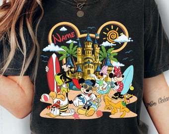 Camiseta Disney personalizada, camiseta del parque temático Disney World, ropa de vacaciones familiares con Mickey Mouse y la temática de la naturaleza.