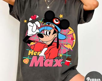 Retro 90s Max and Roxanne Disney Couple Shirt for Disneyland Trips,  Powerline Stand Out Shirt, WDW Magic Kingdom Family 2026 Trip