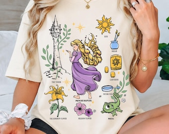 Retro Disney Tangled Rapunzel Floral Shirt, Disney Princess Rapunzel Shirt,Lost Princess Tee,Magic Kingdom Shirt,Disney Trip