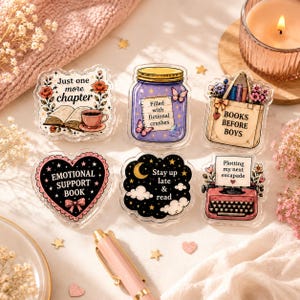 Dark Book Club MagSafe Phone Grip, Pretty Girls Read Acrylic Phone Holder, Finish Your TBR Kindle Grip, Bookish Reader Gift