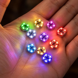 3PCS Mini Magnetic LED Lights 8 Modes with Battery for Diorama Lighting