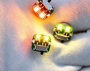 4PCS Miniature Dual LED Wireless Light with On Off Switch for Diorama Lighting Decor