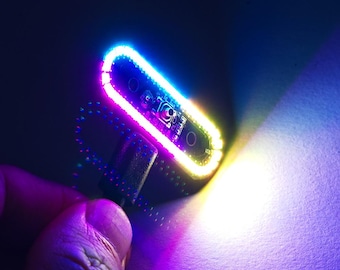 ジオラマディスプレイ用、6つの照明モードを備えたUSB Type-C RGB LEDライトモジュール2個セット