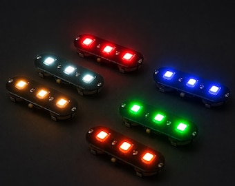 6PCS Triple LED Mini Lights with Switch Battery Powered for Diorama Dollhouse Model Lighting