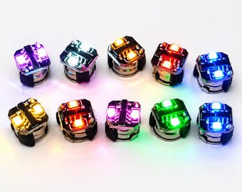 ジオラマディスプレイ、ミニチュアモデル、DIY照明用の磁気制御式マルチモードLEDライト5個セット