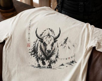 Camiseta Ink Yak Mountains / Camiseta de algodón Wilderness Spirit / Studio ILTO