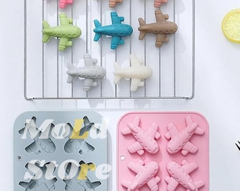 Airplane Silicone Mold | 4-Cavity Aircraft Baking Chocolate Fondant Party Decorating Tool