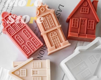 Chimney House Silicone Mold | Mini Resin, Candle, Plaster Crafting Tool