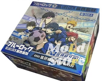 Blue Lock Anime Trading Cards Box | 30 Packs Rare Collectible Photo Cards