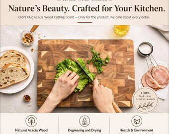 Endkorn Akazienholz Schneidebrett, handgefertigte Butcher Block Board