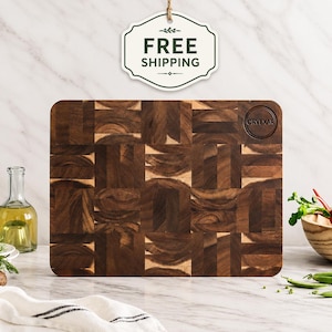 Walnuss Endkorn Schneidebrett, Handgemacht Butcher Block für Küche, Schneidebrett aus Holz, Charcuterie Servierbrett, Hochzeitsgeschenk