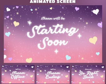 Cupid Garden Animated Twitch Overlay, Decorative Heart Accents, Consistent Branding, Premium Appearance,Easy Integration,Professional Stream