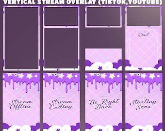 Candy Spooks Full Animated Stream Overlay TikTok YouTube, OBS Setup, Mobile Streaming Layout, Vertical Twitch Overlay,VTuber Friendly Design