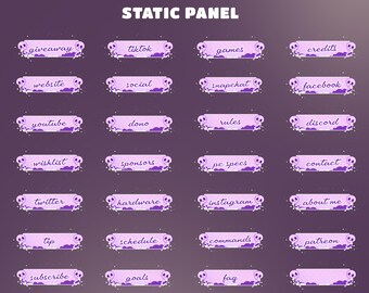 Candy Spooks Twitch Panels Pack, Cute Kawaii Stream Panel, Soft Elegant Design, Professional Streaming, Kawaii Content Creators, Cozy Gamers