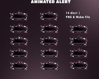 Radiant Sakura Universe Animated Twitch Alerts, Cherry Blossom Festival, Rose Pink, Soft Magical Particles, Floating Bubbles, Falling Flower