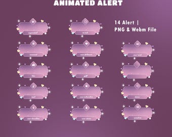Cupid Garden Animated Twitch Alerts, Professional Stream Presentation, Clean Viewer Experience, Floating Kawaii Hearts, Consistent Stream