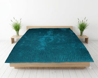 Edredón de terciopelo azul marino, edredón de terciopelo, edredón tamaño king, edredón tamaño queen, edredones individuales, edredones de cama, edredón de terciopelo, regalo de ropa de cama con costuras decorativas.