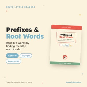 Prefixarbetsblad | Rotord, ordstudier, fonetik | Dyslexi, utskrivbar, årskurs 2-4, PDF