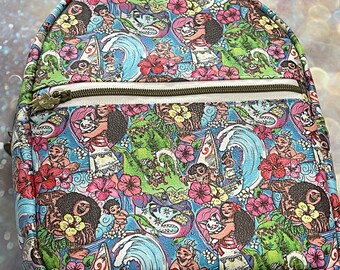 Moana mini backpack. Moana vinyl backpack. Cute parks bag