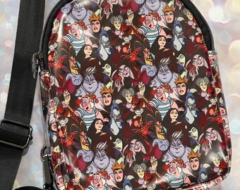 Villains Mav pack crossbody bag. Wdw villains bag. Sling bag. Small sling bag