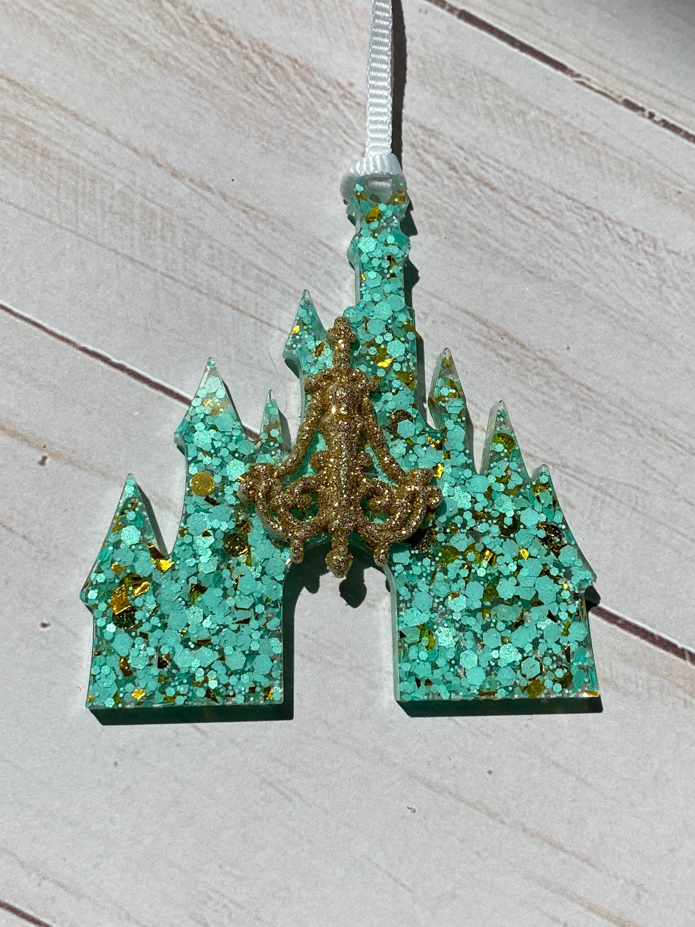 Disney castle ornament. Disney ornament. Castle ornament. Etsy
