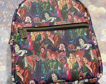 Hocus pocus mini backpack. Handmade mini backpack. Halloween backpack