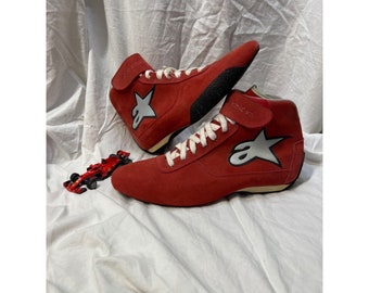 RED VINTAGE Alpinestars - Driving / Racing Boots Shoes (New) Rare Formula One