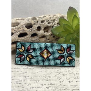 Turquoise Beaded bead Hair clip Native yellow Jewelry Gift Southwest barrette