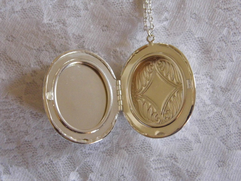 Victorian Lady Locket Antique Silver Necklace Porcelain Cameo Memory - Etsy
