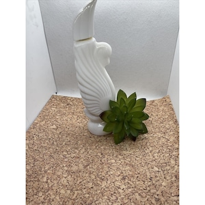 Avon Glass Bottle SWAN LAKE Cologne Bird Of Paradise milk glass collectors ART