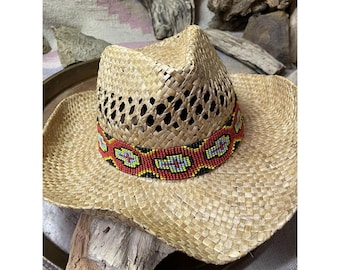 Sun Visor Cap With Seed Bead - Etsy display picture 1