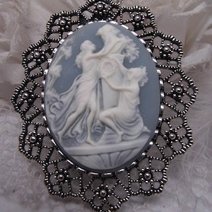 Mitología renacentista griega diosa Dios chariot caballo Cameo collar colgante vintage estilo victoriano Cameo bufanda bolso encanto