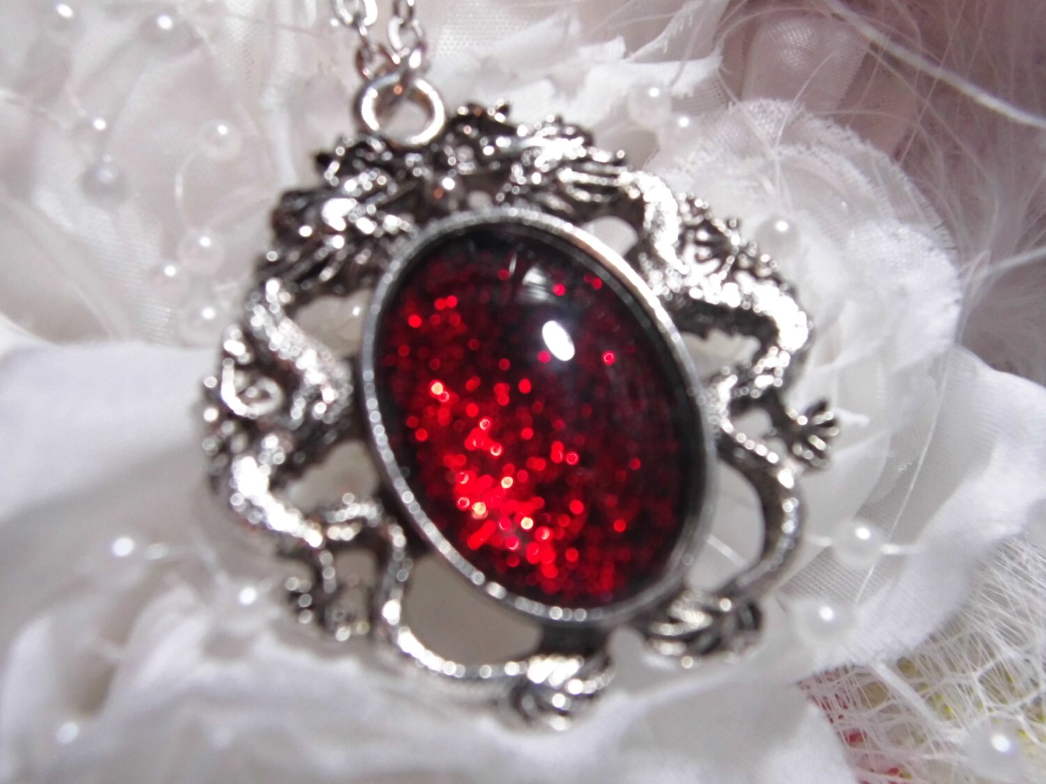 HAND PAINTED Ruby Red Dragon Setting Mexican Dragon Fire Opal Etsy