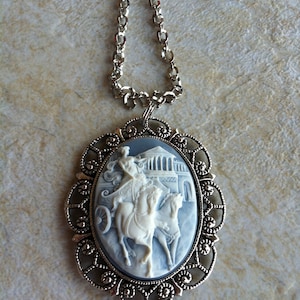 Afrodita renacentista diosa griega dios chariot caballo Cameo collar colgante vintage estilo victoriano Cameo bufanda monedero encanto encanto