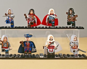 8Pcs Assassin's Creed Legendary Heroes Minifigure Set, Iconic Masters & Rogue Warriors, Complete Game Fans Gift Set for Him or Son