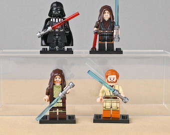 4-Pack The Fall of the Chosen One: Obi-Wan Anakin & Darth Vader Set, Iconic Movie Figure Collection Gift for Him or Star Wars Fans