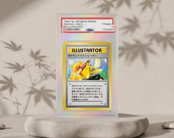 1998 Japanese Promo Pikachu Illustrator Holo PROXY Card Slab PSA 10 Replica Decorative Copy Classic
