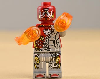 Minifigura de Visión con armadura roja y plateada, juguete de héroe sintético de los Vengadores, gema de la mente coleccionable.