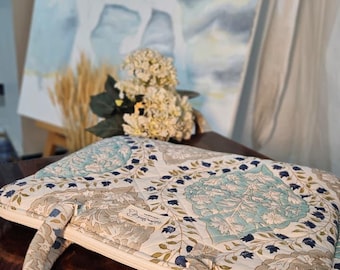 Handmade Floral Laptop Bag | Minimalist Work Travel Sleeve, Protective Case