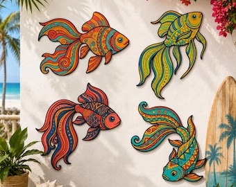 Vintage Japanese Ceramic Floating Ornaments: Hand-painted Zen