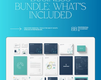 South Africa Small Business Bundle | 7 Excel Templates | Cash Flow Budget Tax Invoice AP Quote | Bilingual ENG AFR | Instant Download