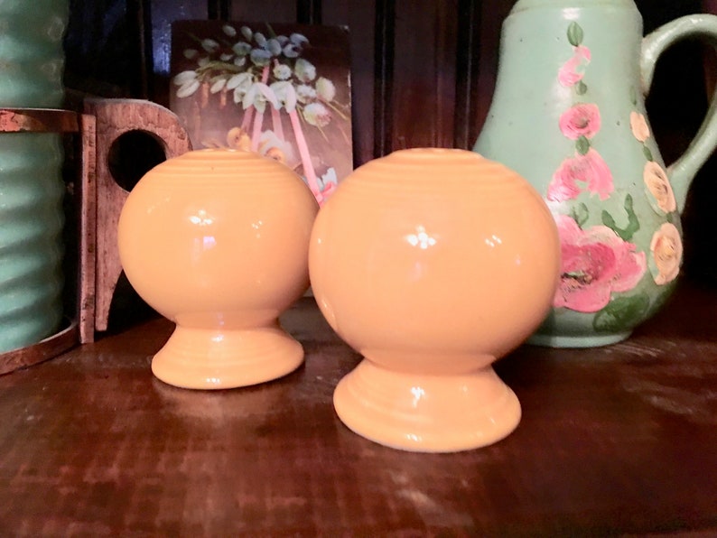 Vintage Yellow Fiesta Ware Salt and Pepper Shaker Set